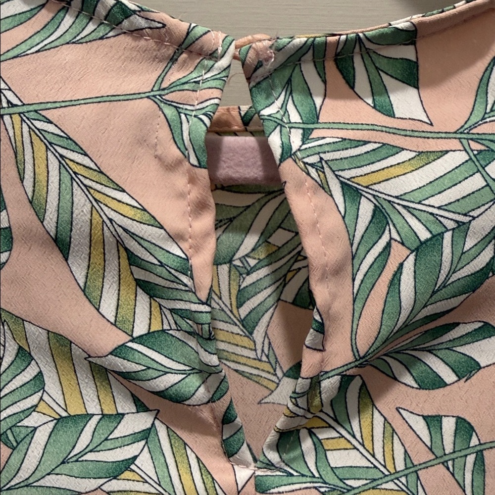 Code X Mode Blouse Flutter Sleeve Palm Print - image 3